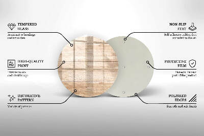 Dessous bougie ronde Planches de bois