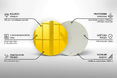 Dessous de bougie ronde Couleur jaune