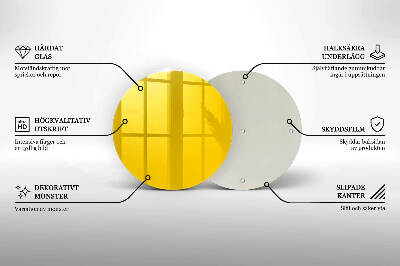 Dessous de bougie ronde Couleur jaune