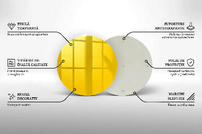 Dessous de bougie ronde Couleur jaune