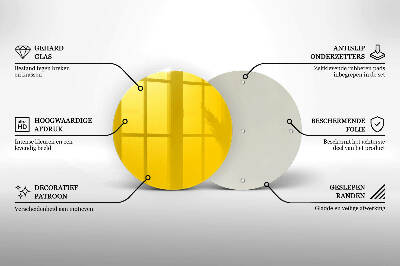 Dessous de bougie ronde Couleur jaune