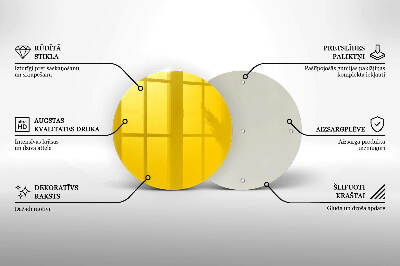 Dessous de bougie ronde Couleur jaune