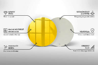 Dessous de bougie ronde Couleur jaune