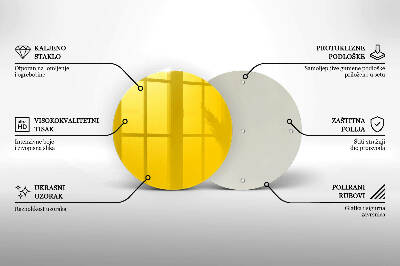 Dessous de bougie ronde Couleur jaune