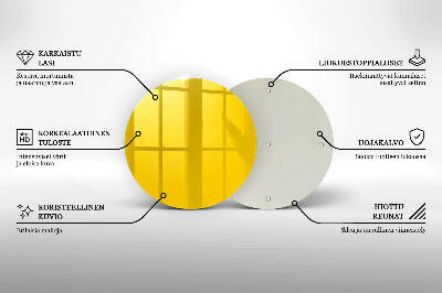 Dessous de bougie ronde Couleur jaune