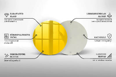 Dessous de bougie ronde Couleur jaune