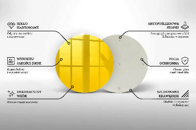 Dessous de bougie ronde Couleur jaune