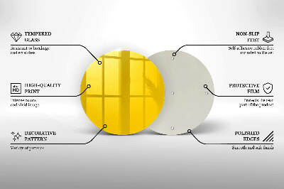 Dessous de bougie ronde Couleur jaune