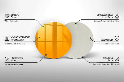 Dessous bougie ronde Couleur jaune foncé