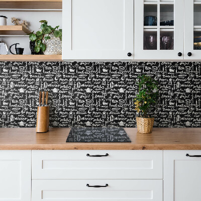 Panneau mural salle de bain Panneaux de cuisine en noir et blanc