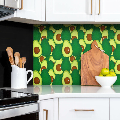 Panneau mural salle de bain Avocat de dessin animé vert