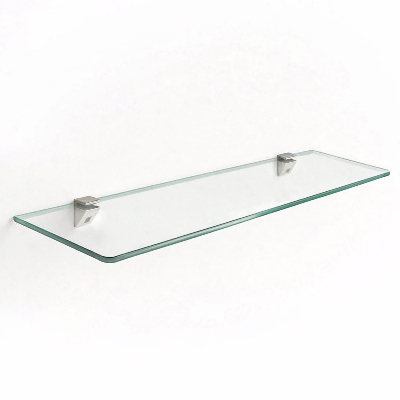 Tablette de salle de bain en verre transparent