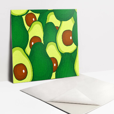 Carreaux de vinyle Avocat de dessin animé vert