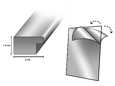 Cadre poster noir 50x50 cm