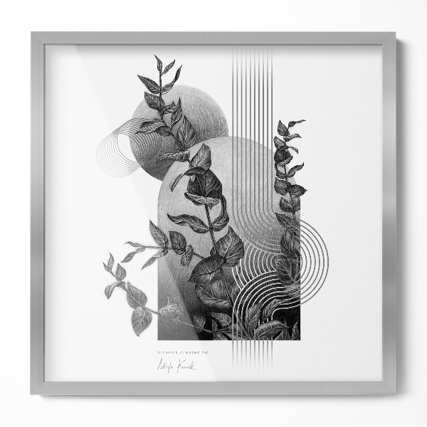 Cadre poster argenté 50x50 cm