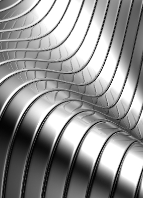 Store intérieur en abstraction métallique
