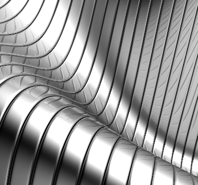 Store intérieur en abstraction métallique