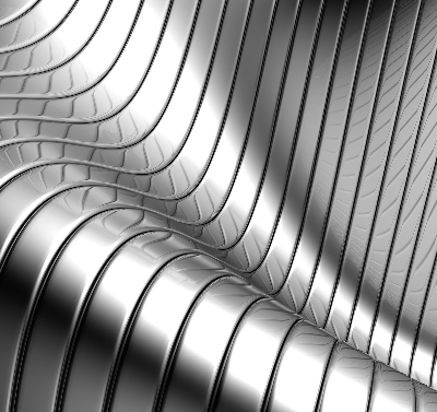 Store intérieur en abstraction métallique