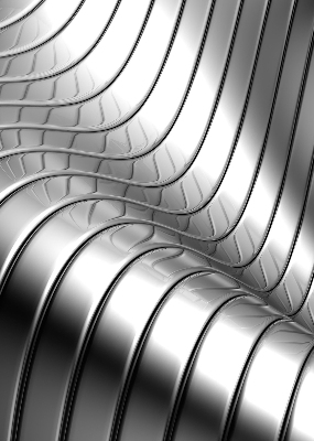 Store intérieur en abstraction métallique