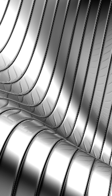 Store intérieur en abstraction métallique