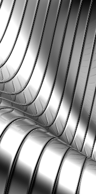 Store intérieur en abstraction métallique