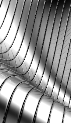 Store intérieur en abstraction métallique