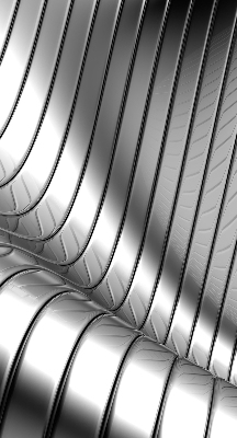 Store intérieur en abstraction métallique
