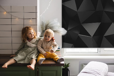Store intérieur en origami noir