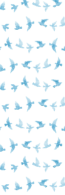 Store intérieur oiseaux bleus