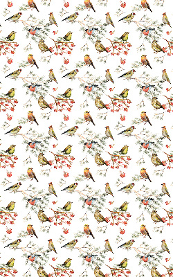 Store intérieur avec des oiseaux posés sur les branches