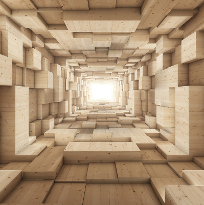 Trou en bois 3D