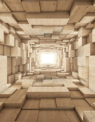 Trou en bois 3D