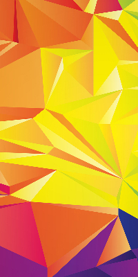 Store intérieur avec motifs d'origami colorés