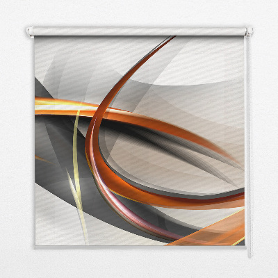 Store intérieur fenêtre à motif de lignes orange