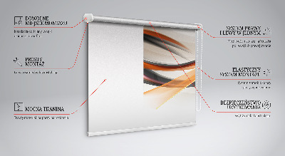 Store intérieur fenêtre à motif de lignes orange