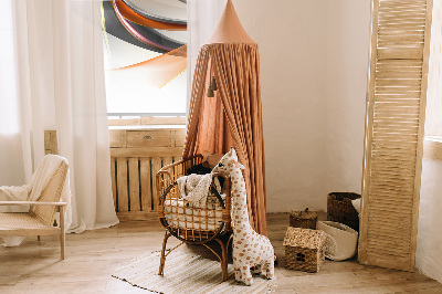 Store intérieur fenêtre à motif de lignes orange