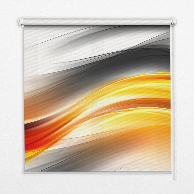 Store enrouleur vagues orange