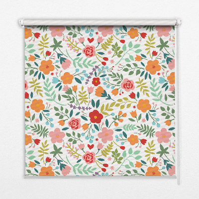 Store enrouleur à fleurs peintes