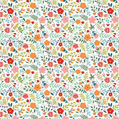 Store enrouleur à fleurs peintes