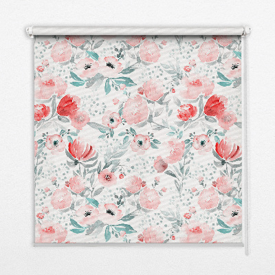 Store intérieur en coquelicot rose
