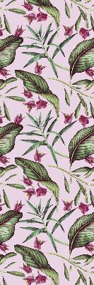 Store enrouleur à feuilles tropicales