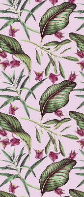 Store enrouleur à feuilles tropicales