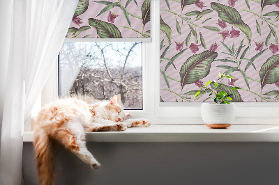 Store enrouleur à feuilles tropicales