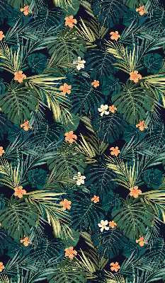 Store enrouleur avec feuilles et fleurs tropicales