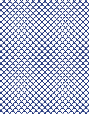 Store intérieur aux écailles bleues