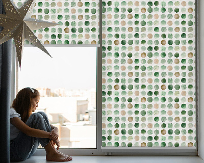 Store enrouleur de couleur cercles verts