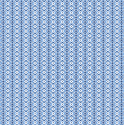 Store intérieur avec formes bleues