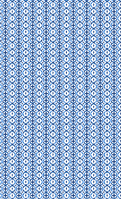 Store intérieur avec formes bleues