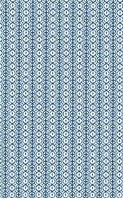 Store intérieur avec formes bleues