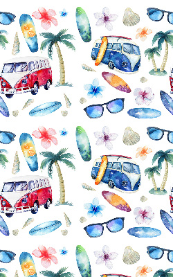 Voitures et palmiers à Hawaï dans le style Store intérieur fenêtre